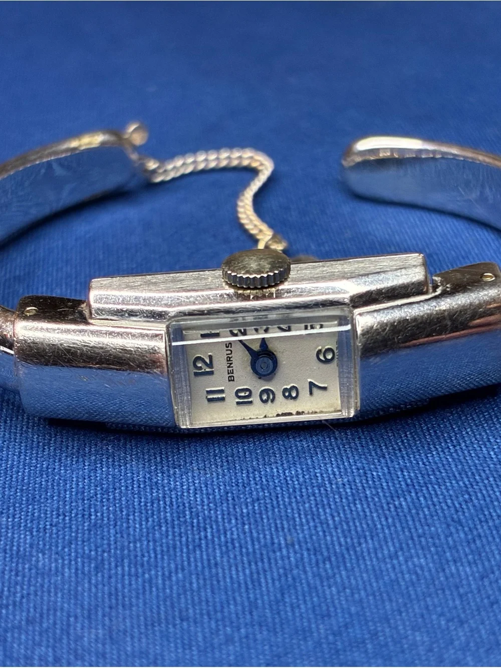 Vintage Benrus 10k GF Women's Bangle Watch - Silver